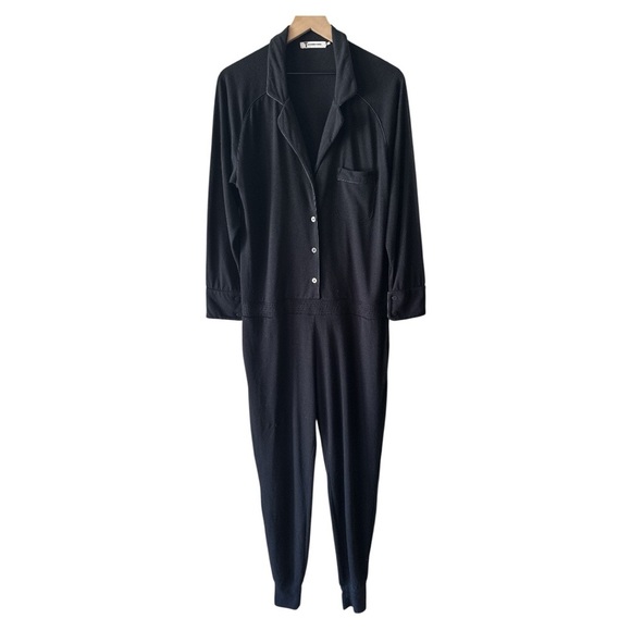 Alexander Wang Long Sleeve Button Front Jumpsuit - Black - Women's Size Large - Picture 2 of 10